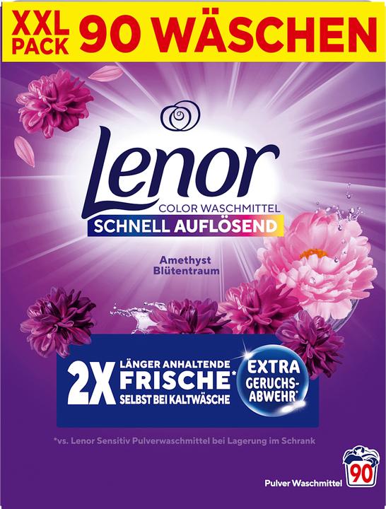 Image du produit Lenor WM Pulver Amethyst & Blütentraum 4.5KG Waschmittel 90 WL (90 Cycles de lavage, Lessive en poudre)