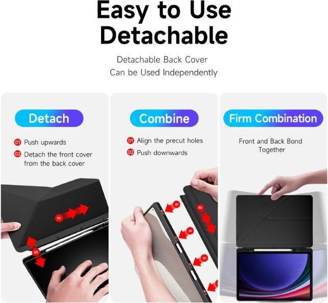 Produktbild Dux Ducis Magi Series Bookover (Galaxy Tab S9+, Galaxy Tab S9 FE+)