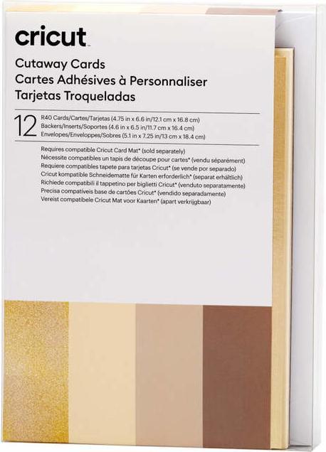 Cricut Cut-Away Cards Neutrals R40 12,1cm x 16,8cm 12-pack (P)