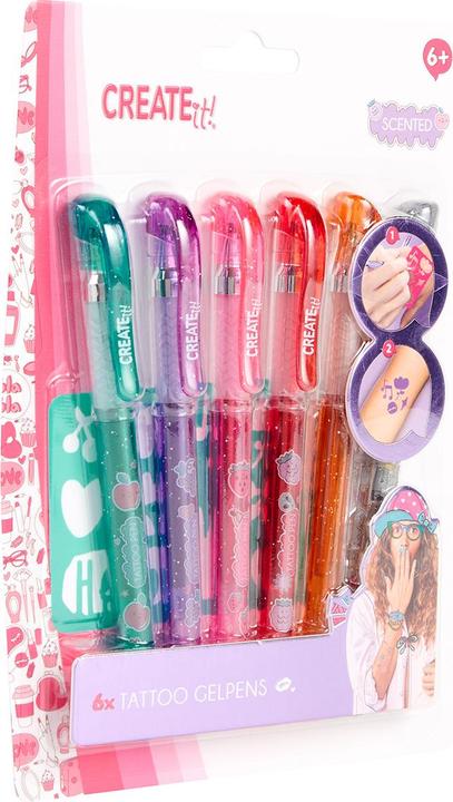 Produktbild Create It! Tattoo-Gelstifte, 6 Stück.