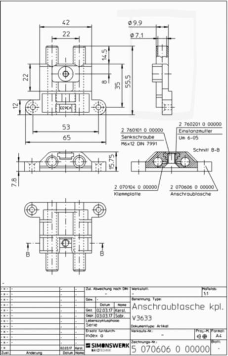 Actual product image Simonswerk Anschraubtaschen