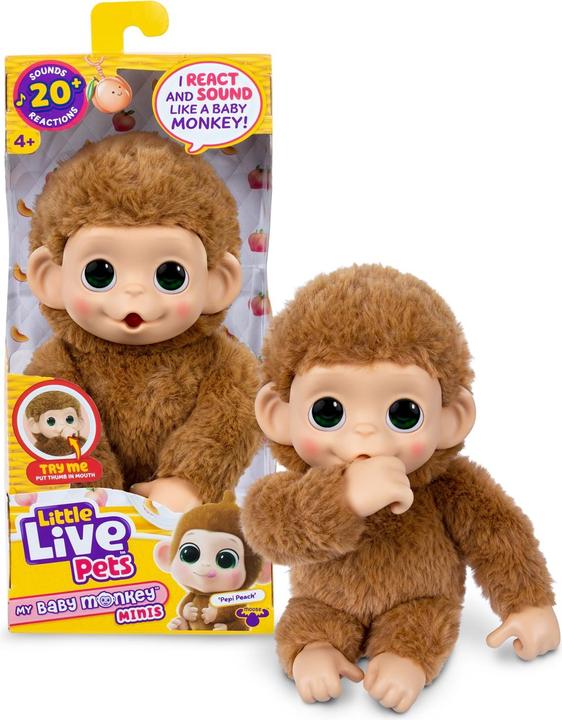 Produktbild Little LLP my baby monkey minis, ast.3 (30.78 cm)