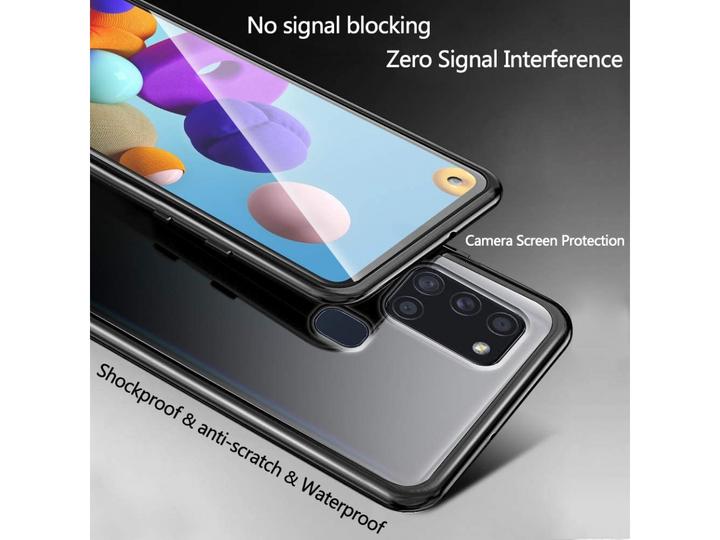 Actual product image G-Case Samsung Galaxy A21s Aluminium Magnetic Glass Case Cover (Samsung Galaxy A21s)