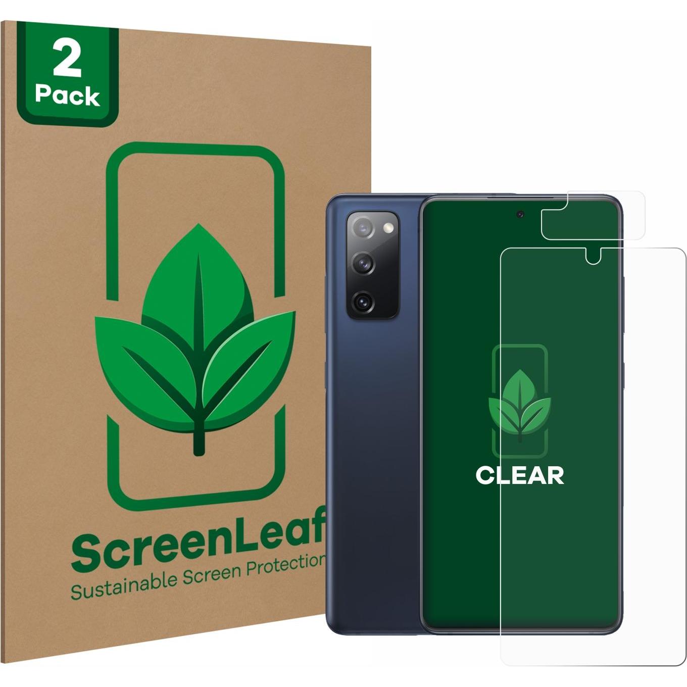 Thumbnail - ScreenLeaf Schutzfolie nachhaltiger Displayschutz Displayschutzfolie Folie Klar Transparent (2 Stück, Samsung Galaxy S20...
