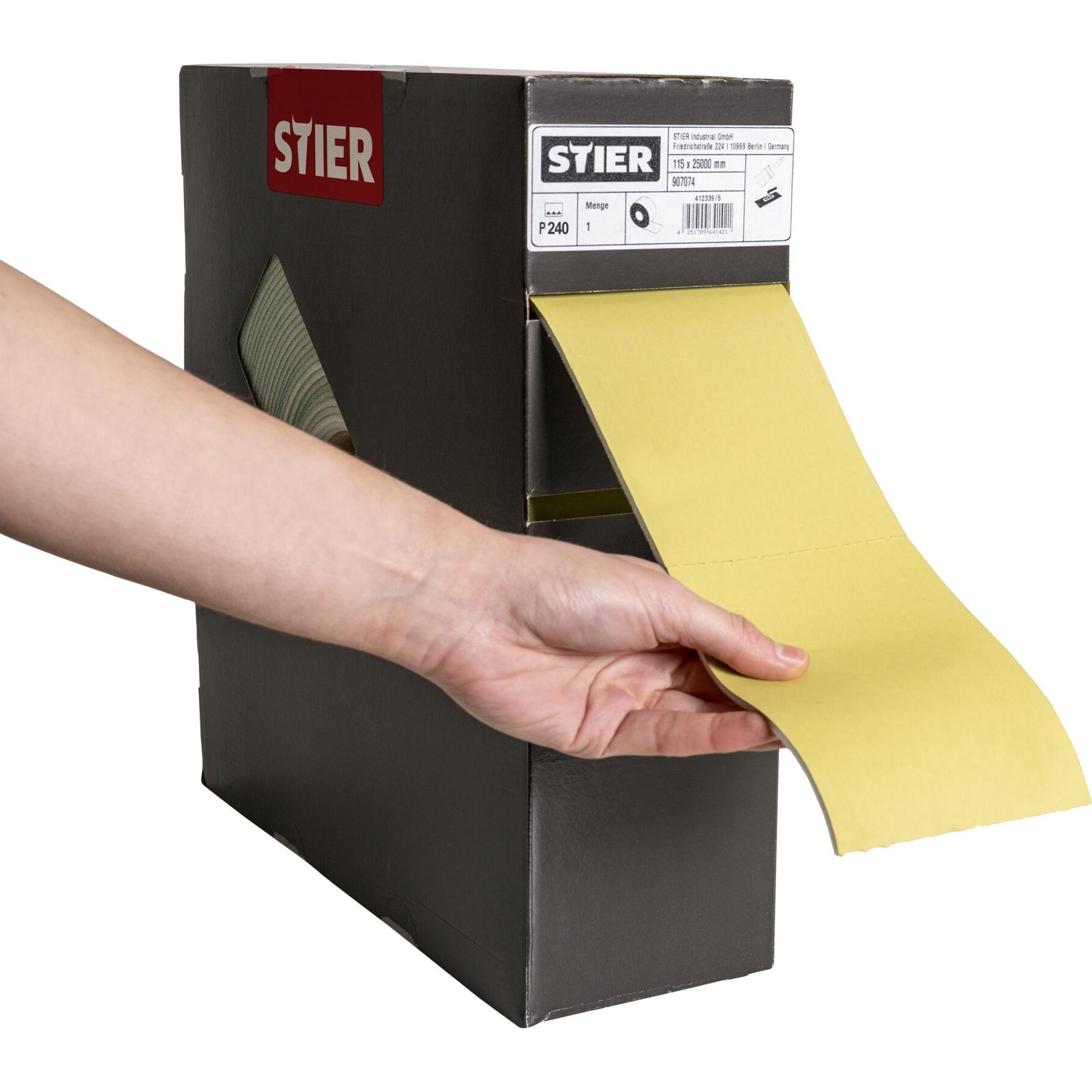 Thumbnail - Stier, Schleifmittel, Schleifpapier auf Schaumunterlage P240 115 x 92mm 25m (P240)