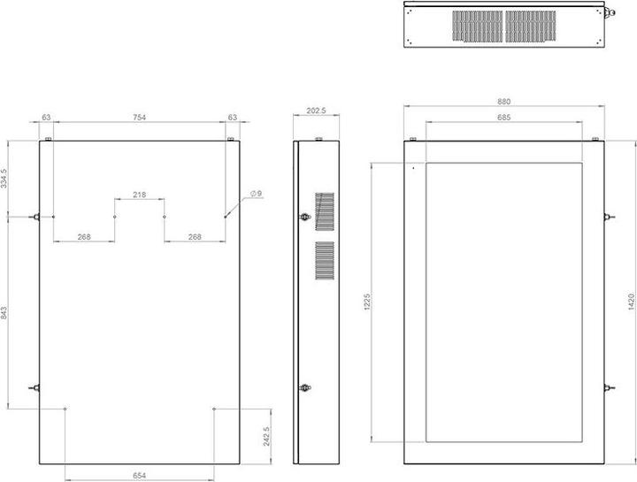 Immagine prodotto Hagor SOPW 140cm 55Zoll Portrait Outdoorgehaeuse Portrait-Format full-outdoor -25 bis +40Grad