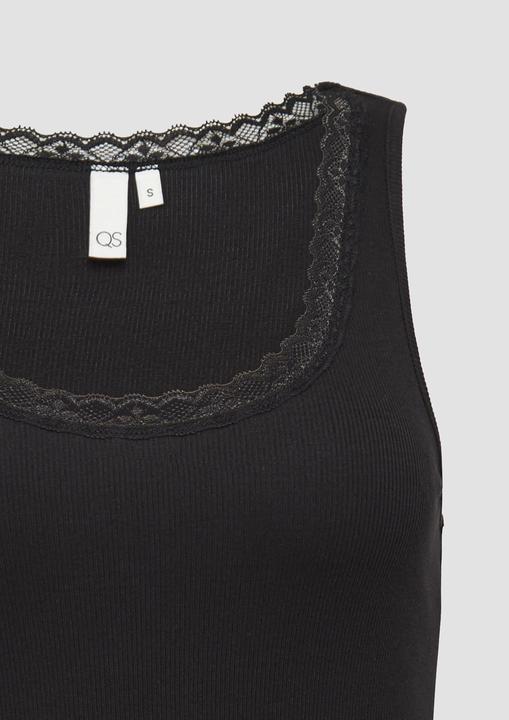 Produktbild S.Oliver T-Shirt Ripptop mit Spitze am Ausschitt (S)