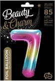 Produktbild GoDan B&C Folienballon Nummer 7, Regenbogen, 85 cm (1x)