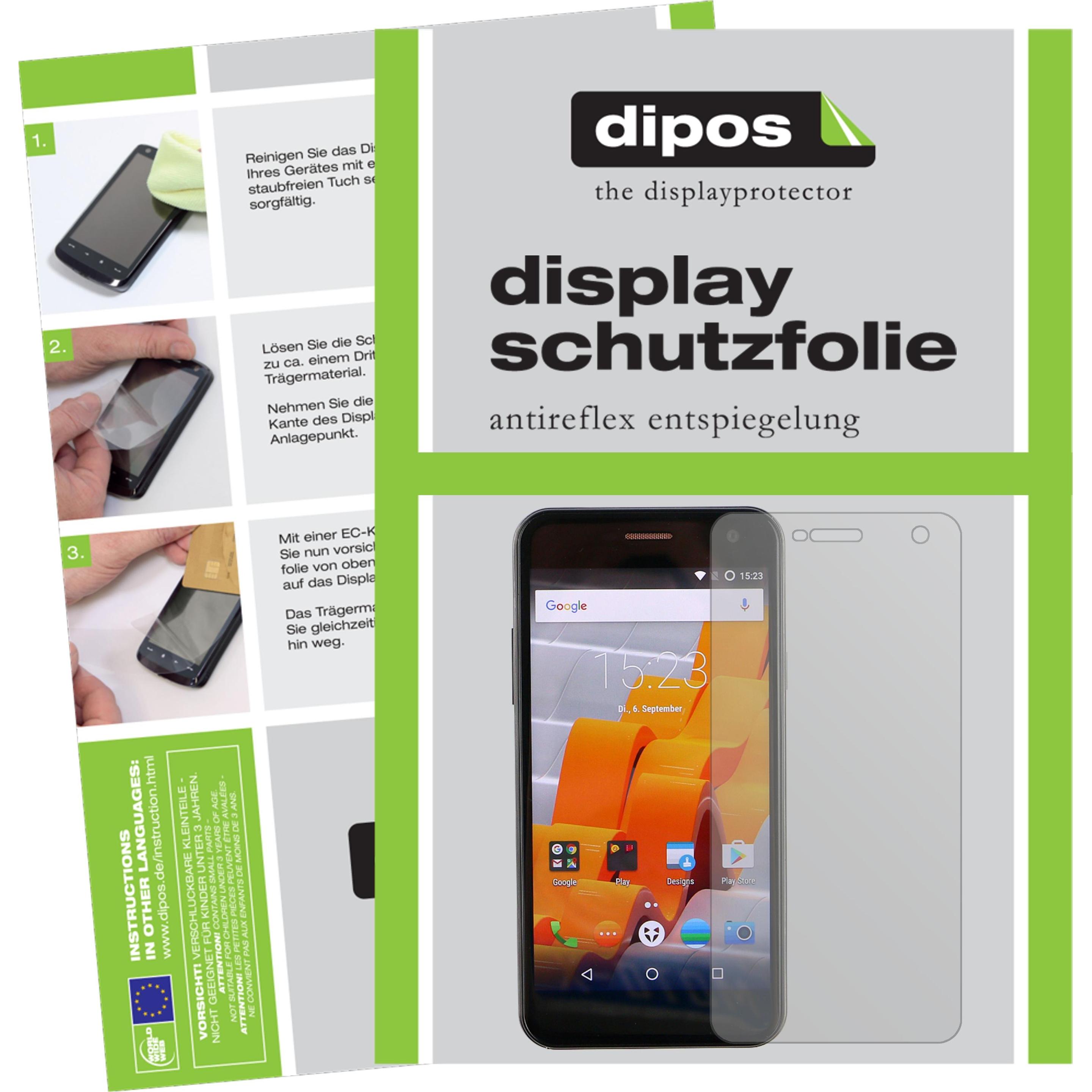 Dipos Displayschutzfolie Antireflex (2 Stück, Wileyfox Spark+), Smartphone Schutzfolie, Transparent