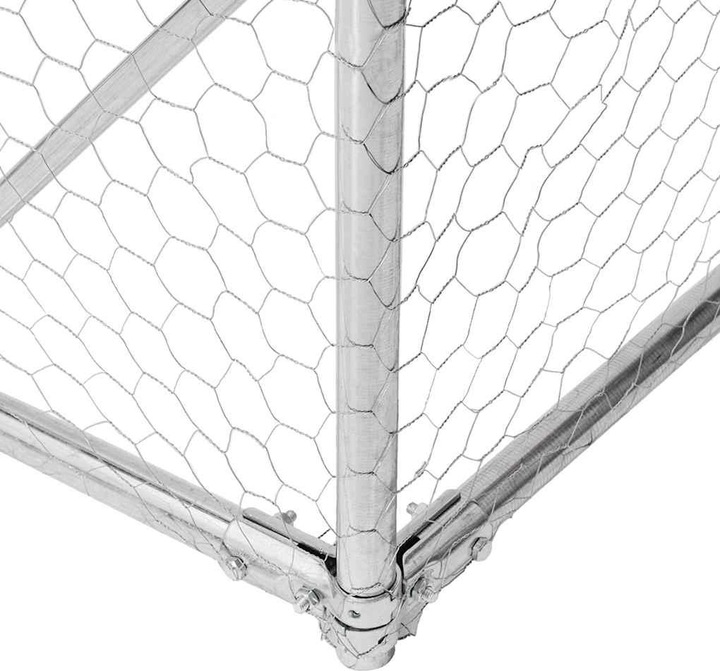Immagine prodotto VidaXL Pollaio con tetto 2,5x2x2,25 m Recinto per polli da cortile in acciaio zincato
