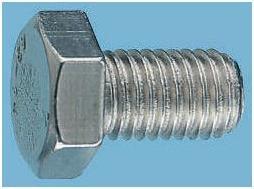 Actual product image RS PRO Screws hexagonal galvanized M4x20mm
