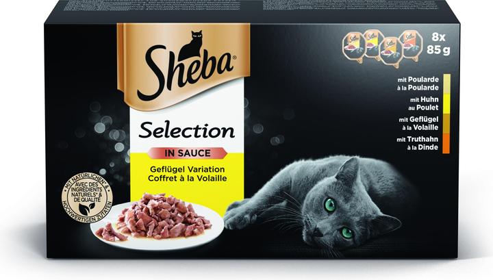 Produktbild Sheba Selection in Sauce Geflügel Variation Schale 8x85g (680 g)