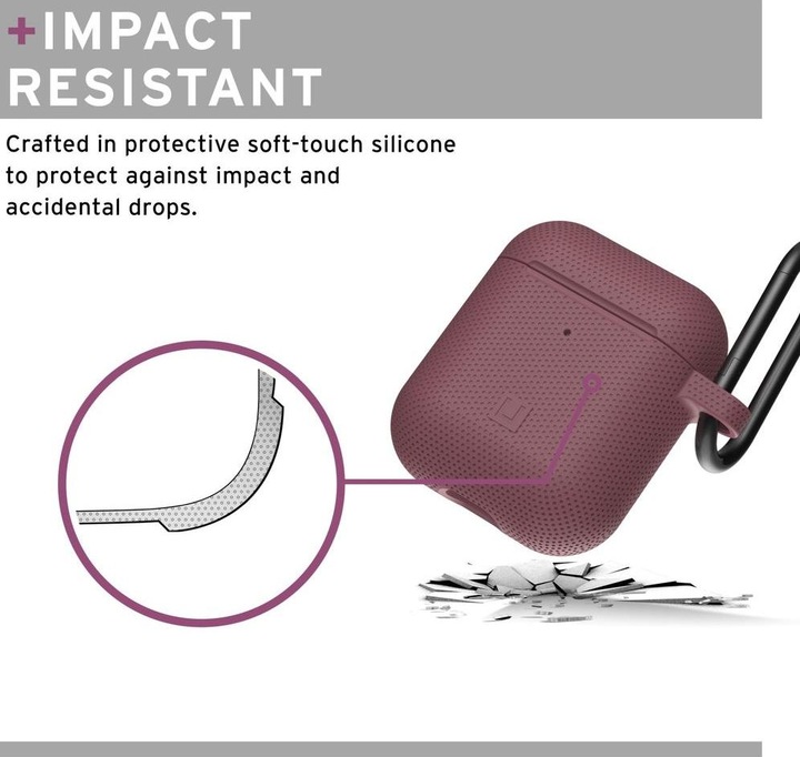 Actual product image UAG Transport Case Dot Silicone AirPods Dusty Rose (Headphone sleeve)