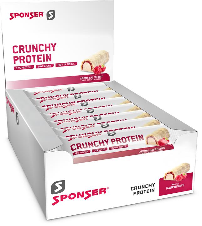 Sponser Crunchy Protein 12 x 50 g Barres sportives (600 g, 12 pcs)