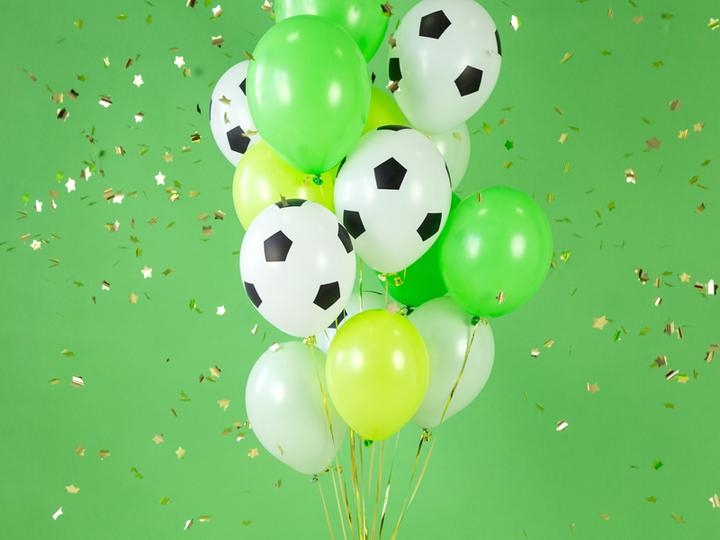 Actual product image Partydeco Balloons 30cm, Football, Pure White (1 pkt / 50 pc.) (50x)