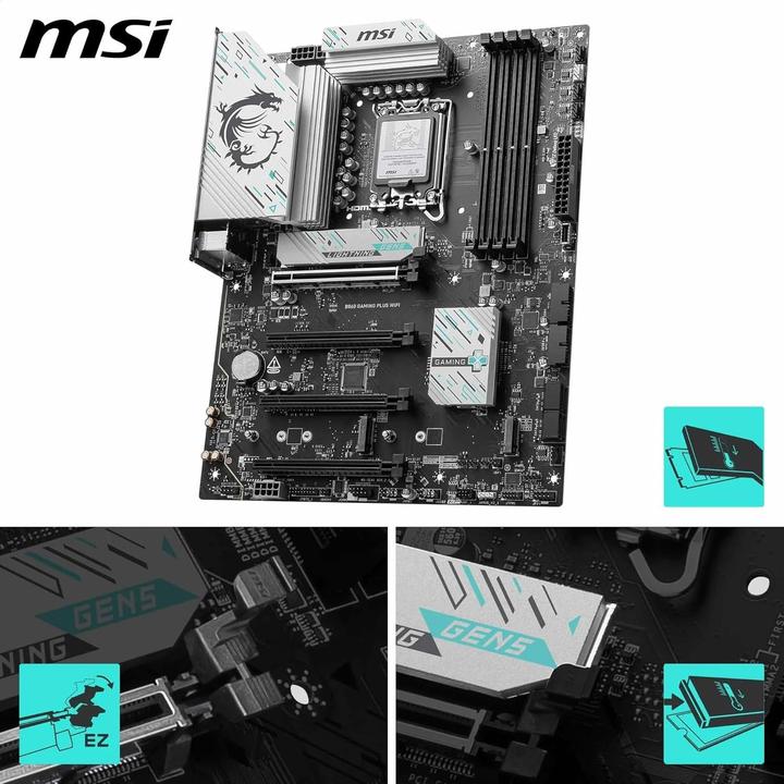 Productafbeelding MSI B860 GAMING PLUS WIFI (LGA 1851, Intel B860, ATX)