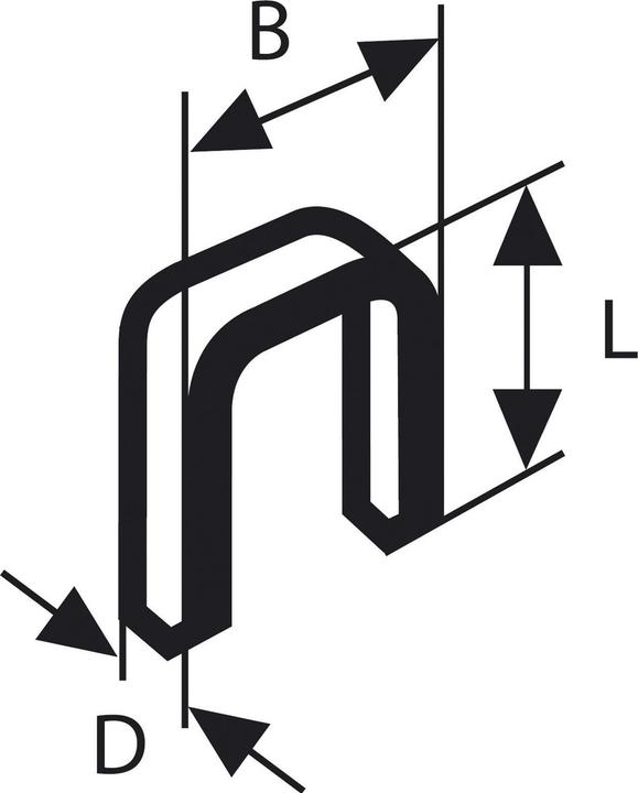 Produktbild Bosch Professional Zubehör Schmalrückenklammer TK40 25G, 5,8 mm, 1,2 mm, 25 mm, verzinkt