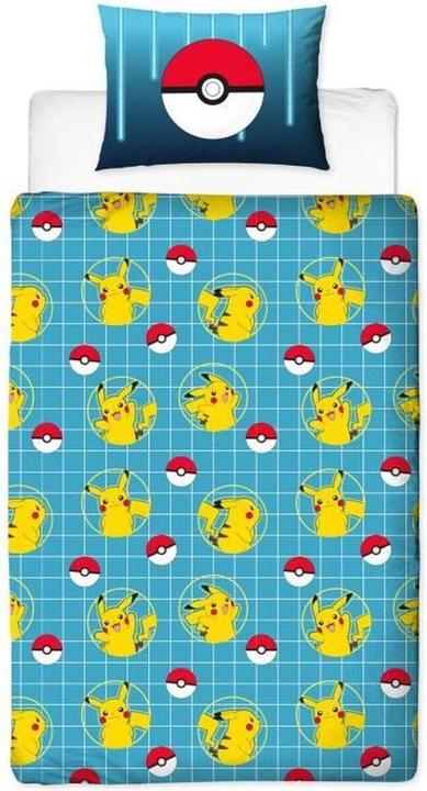 Actual product image Pokémon Bettbezug-Set Gelb Double size 2 Stücke (140 x 200 cm, 63 x 63 cm)