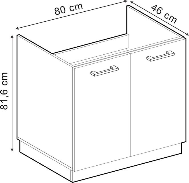 Produktbild Vicco Spülenunterschrank R-Line (80 x 60 x 81.5 cm)