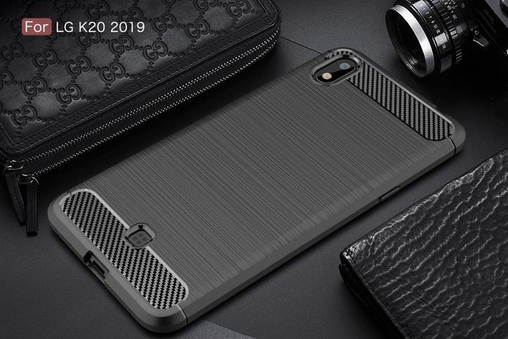 Actual product image Screenguard LG K20 Cover Carbon Brushed Soft TPU (K20)