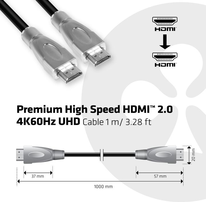 Actual product image Club 3D HDMI (Typ A) — HDMI (Typ A) (1 m)