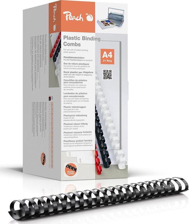 Actual product image Peach Binder spine 3.8 cm, black, 100 pieces