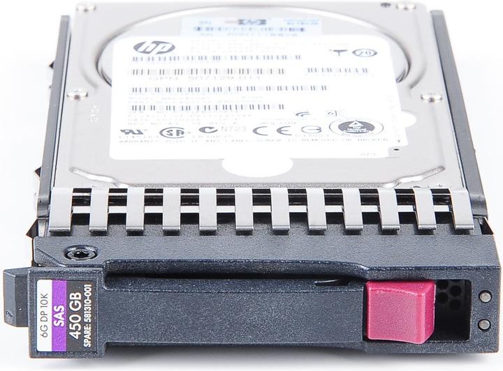 Actual product image HPE HP 450GB 6G SAS 10K rpm SFF (2.5" ) Dual Port Enterprise 3yr Warranty Hard Drive (0.45 TB, 2.5")