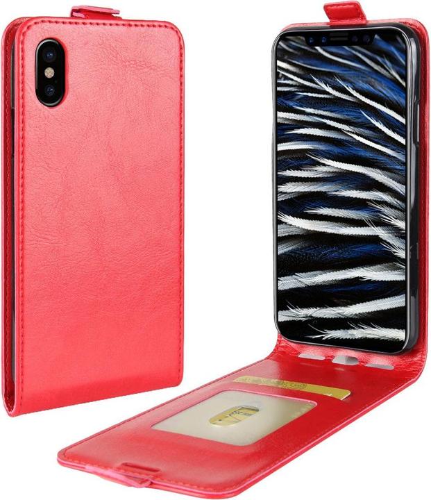 Image du produit Cover-Discount Etui à rabat en cuir avec compartiment photo vertical (Apple iPhone X, Apple iPhone XS)