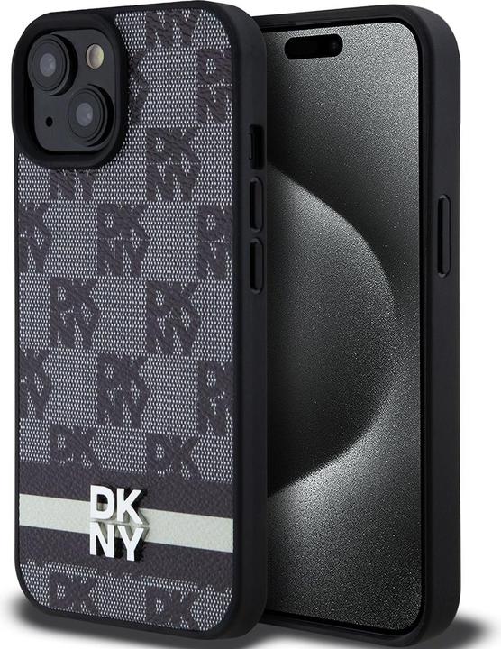 Produktbild DKNY DKHCP15SPCPTSSK iPhone 15 / 14 / 13 6.1" czarny/black hardcase Leather Checkered Mono Pattern & (Apple iPhone 13, Apple iPhone 14, Apple iPhone 15)
