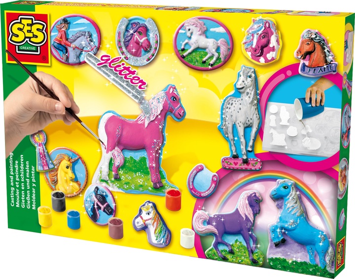 Actual product image Ses Plaster cast and painting - horses