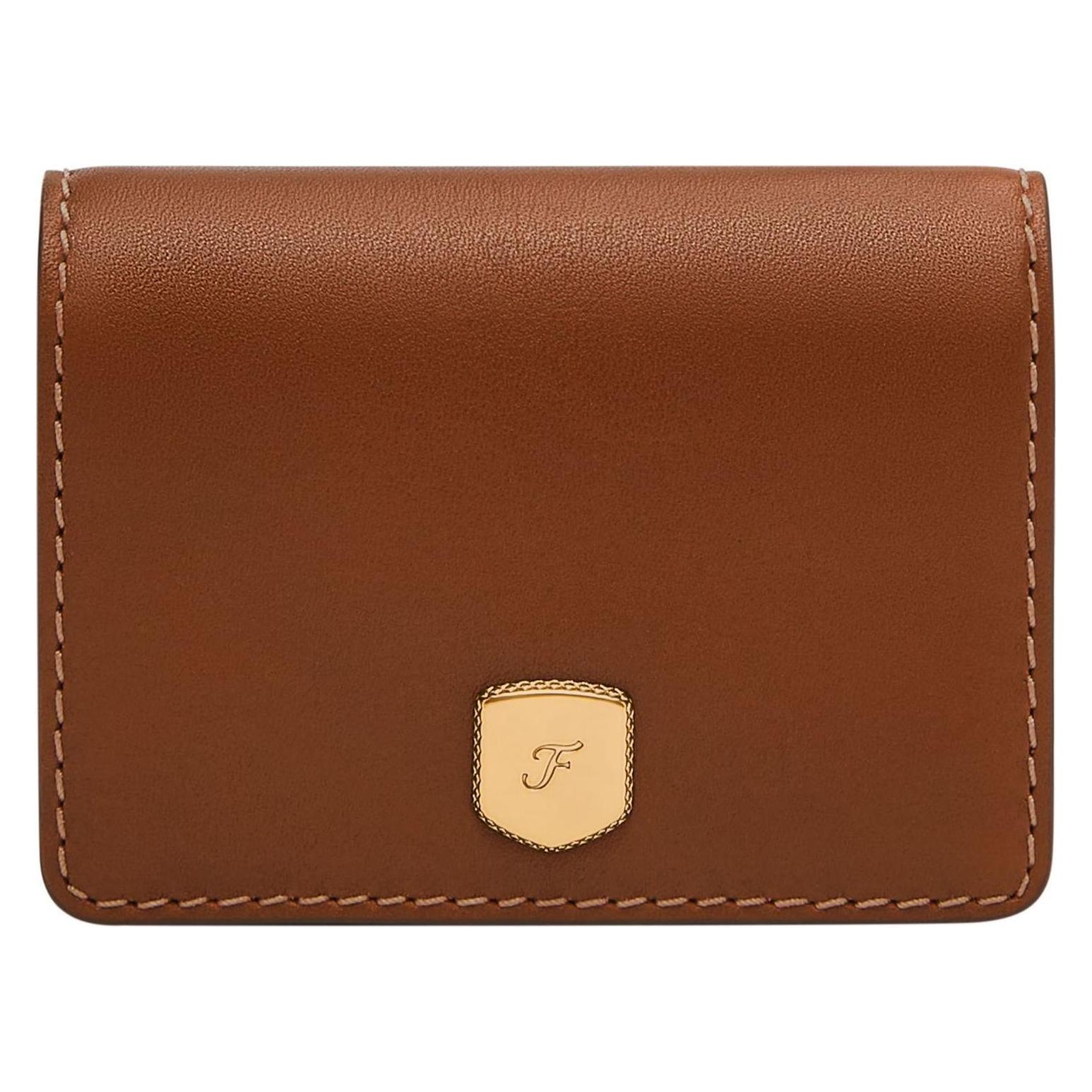 Fossil, Damen, Portemonnaie, Portafoglio Piccolo Con Flap Lennox, Braun