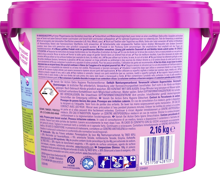 Image du produit Vanish Oxi Action (75 Cycles de lavage, Poudre)