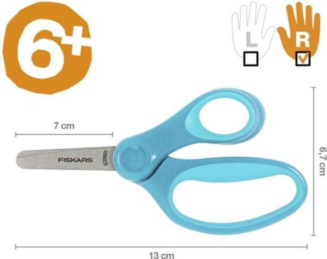 Actual product image Fiskars Children's scissors From 6 years Length: 13 cm For right- and left-handers (13 cm)