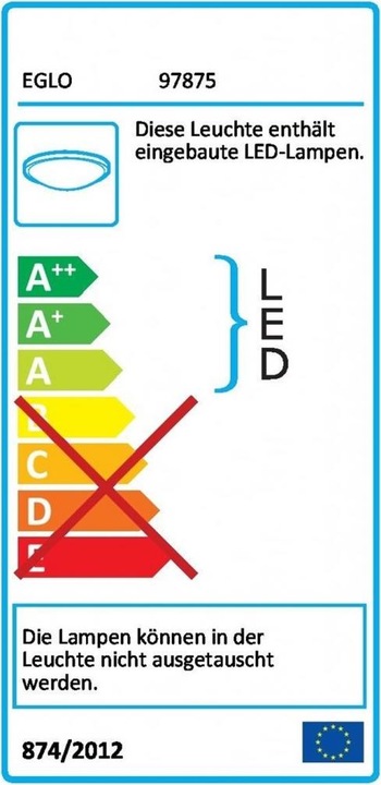 Energie-Label EGLO Frania (2000 lm)