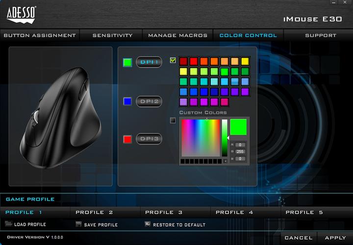 Image du produit Adesso iMouse E30 Souris RF sans fil Optique 2400 DPI droite (Sans fil)