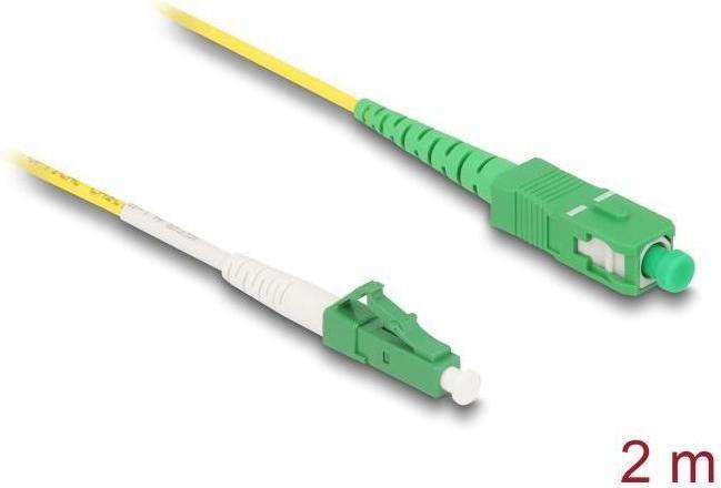 Image du produit Delock 83861 - Câble fibre optique LC-APC vers SC-APC Simplex monomode OS2 2 m (2 m)