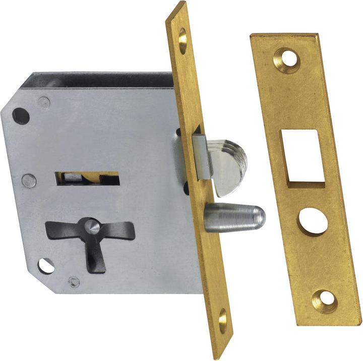 Produktbild Junie 2173 Bart-Rollladenschloss links, Dornmass 25 mm, Stahl/Stulp Messing