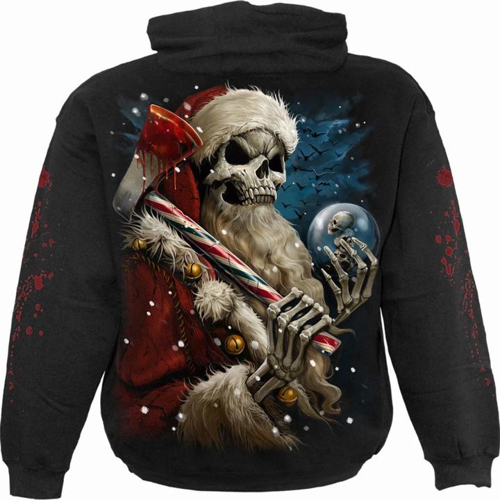 Immagine prodotto Spiral Candy Cane Santa Felpa con Cappuccio Adulto Unisex (M)