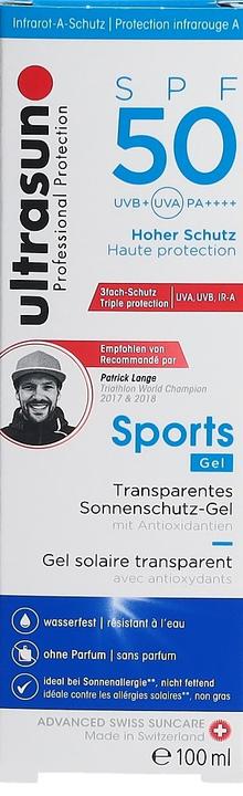 Immagine prodotto Ultrasun Gel sportivo (Crema solare, SPF 50, 100 ml, 124 g)