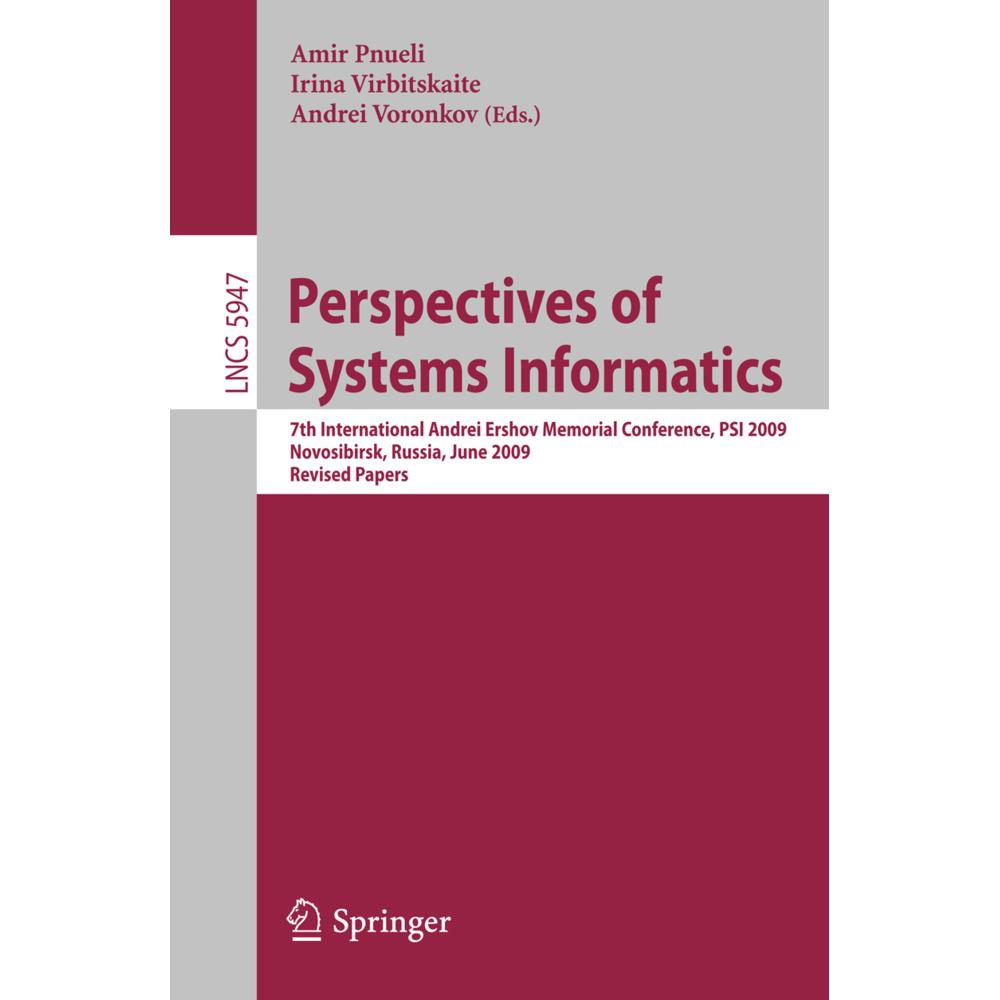 Perspectives of Systems Informatics, Fachbücher