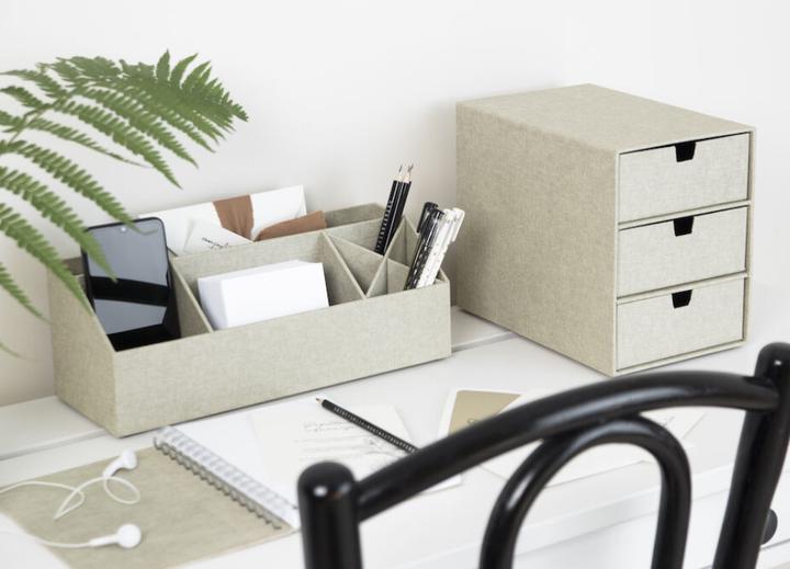 Produktbild Bigso Bürobutler Leinenbezug Elisa Linen Nature, Desktop-Organizer