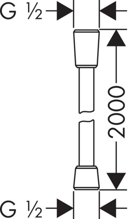 Actual product image hansgrohe Shower hose AXOR 2000mm polished gold optic (200 cm)