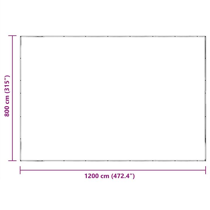 Actual product image VidaXL Transparent tarpaulin with eyelets 8x12 m polyethylene transparent tarpaulin