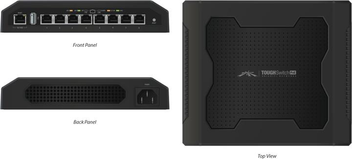 Produktbild Ubiquiti Toughswitch, TS-8-PRO, 24/48 Volt Passiv PoE (8 Ports)