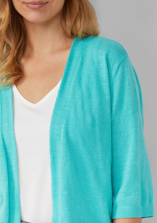 Produktbild s.Oliver Strickjacke Feinstrickcardigan aus Baumwolle mit 3/4-Ärmeln (36)