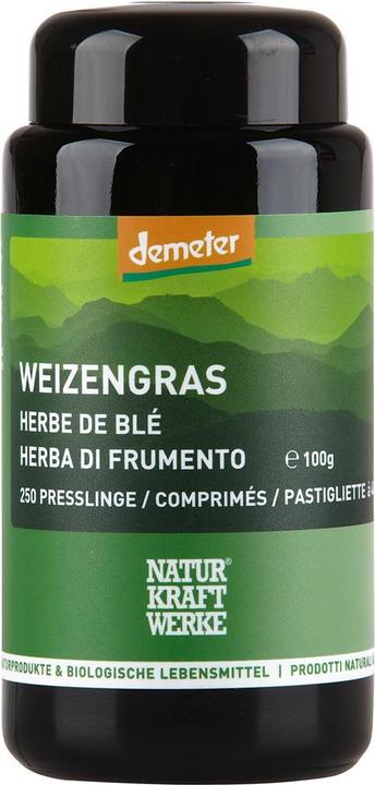 Produktbild NaturKraftWerke Weizengras Presslinge à 400mg Demeter Tabl (250 Stück, Tabletten, 295 g)