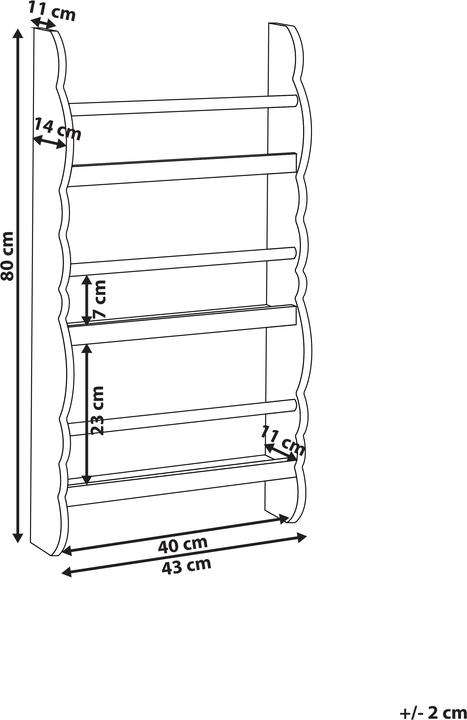 Produktbild Beliani Rigolet (43 x 14 x 80 cm)