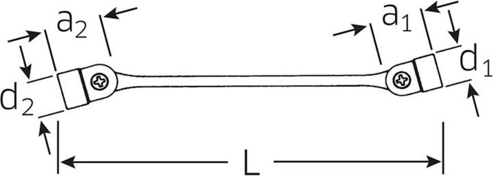 Actual product image Stahlwille Hinged double-end socket wrench (12 mm, 13 mm)