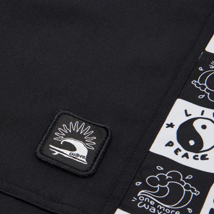 Actual product image Olaian Boardshorts Surfen Jungen 900 Band schwarz (140)