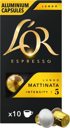 Actual product image L’OR Espresso Coffee capsules Espresso Lungo Mattinata 10 pieces (10 x Port.)